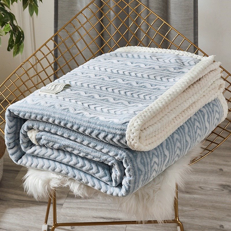 Coral And Blue Throw Deka