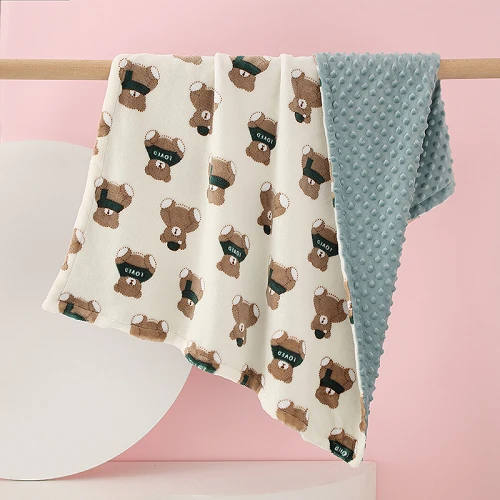 Dvojvrstvové deky Minky Dots
