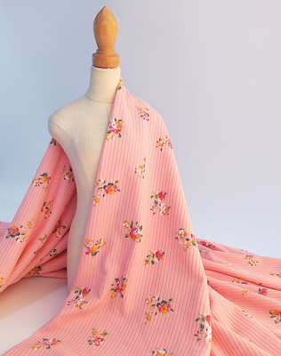 Jacquard Print Rib Fabric