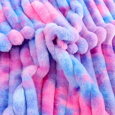 100%polyester Rabbit Faux Fur Fabric