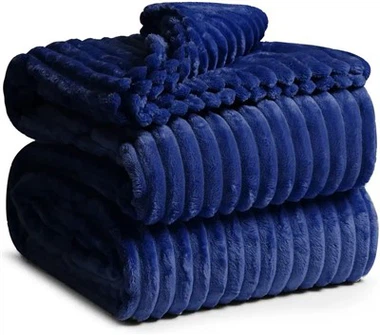 Coral And Navy Throw Deka