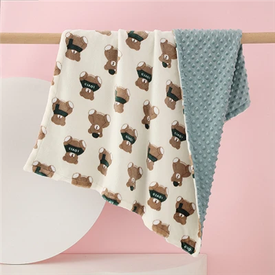Dvojvrstvové deky Minky Dots