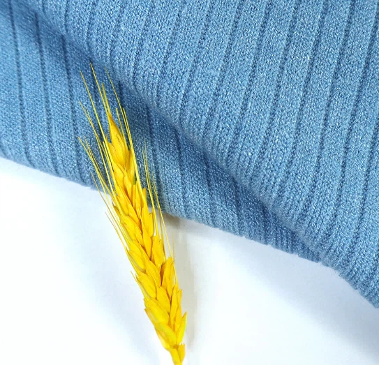 Soft Breathable Plain Dyed Knit Rib Fabric manufacturers