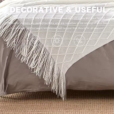 100%Acrylic Knitted Couch Throw Blanket