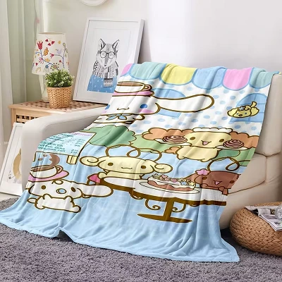 Cartoon Print Coral Blanket